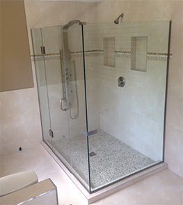 modern frameless shower enclosure MD